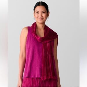 NWT EILEEN FISHER Silk Scarf - Sangria